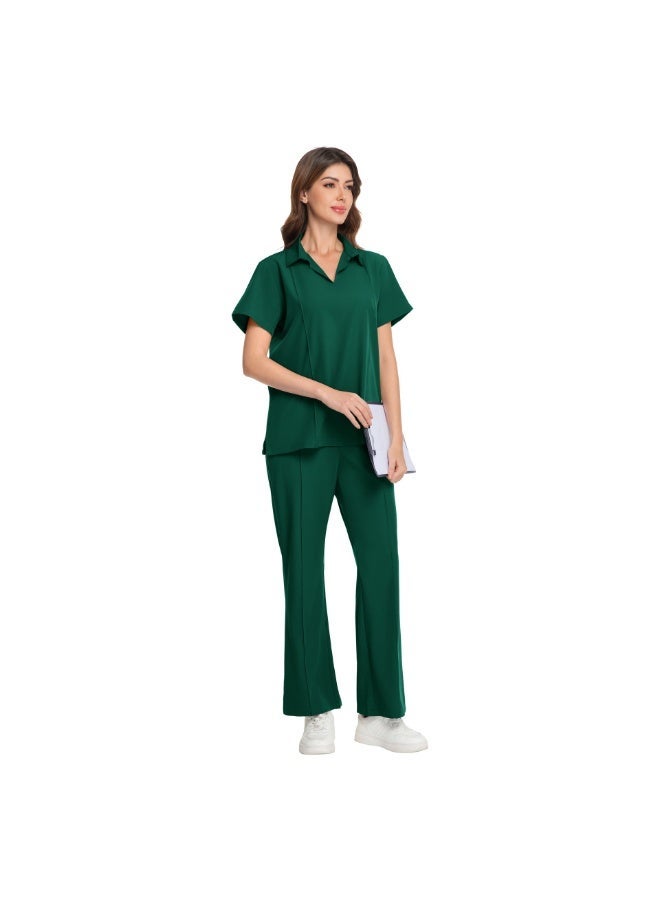 Women's Elastic Doctor Nurse Surgical Gown Work Clothes - Image 1